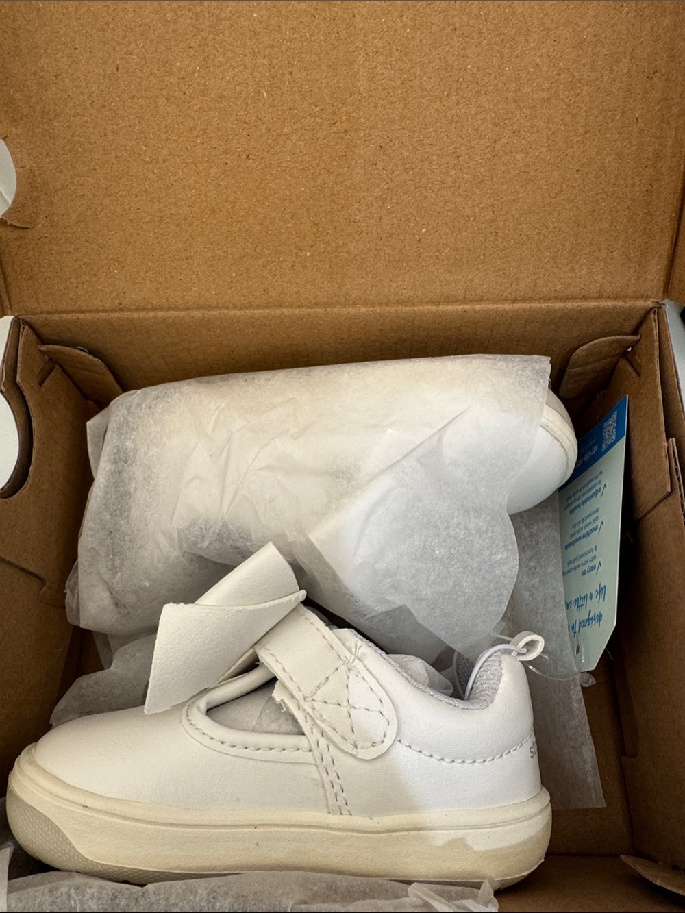 Stride Rite White Toddler Velcro Sneakers